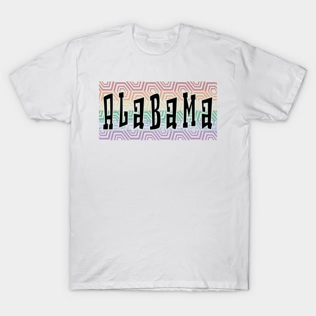 LGBTQ PATTERN AMERICA ALABAMA T-Shirt by Zodiac BeMac